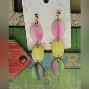Handcrafted Artisan Polymer Clay Dangle Earrings – NWT